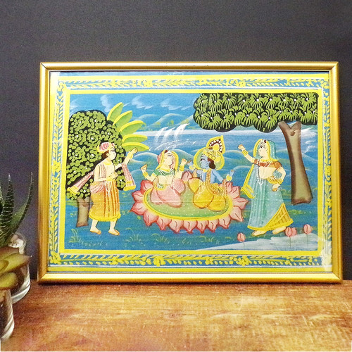 Indian painting silk - painting, on
