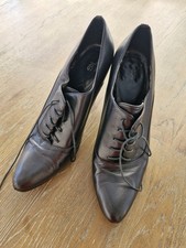 KG 90's Size 6 / 39 - Lace Up Shoe Boot - Black Head Mistress Style Worn