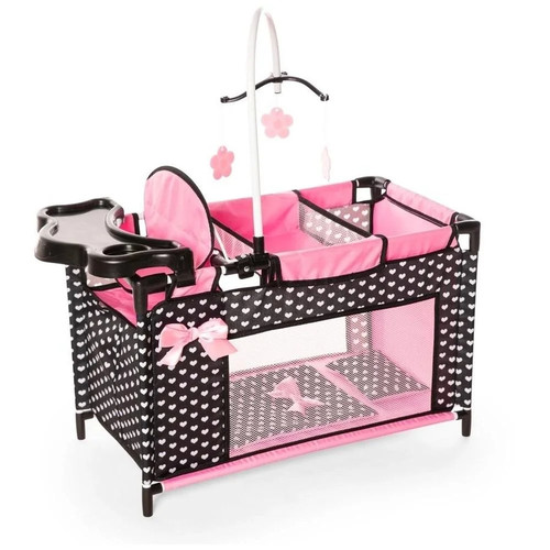 Black doll cot with - cot,