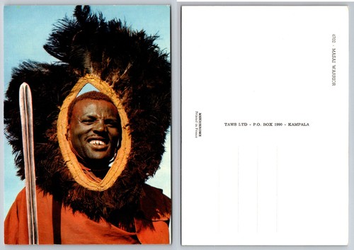 Masai warrior uganda postcard - warrior,