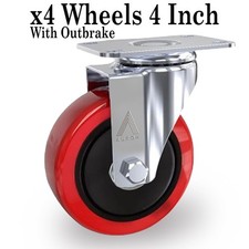 4 Pcs 100mm 360° Swivel