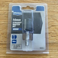 Wickes 14mm straight router bit wood collect 0.25" - new unused