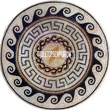 Italian marble side table - 48'',