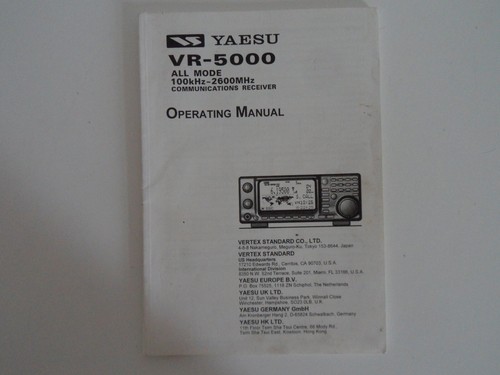 Yaesu 5000 instruction - yaesu,