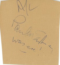 Paul McCartney 1980 autograph