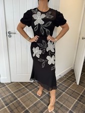 LIPSY DRESS SIZE 12 PREMIUM SEQUIN EMBELLISHED FIT & FLARE MIDI NEW WITH TAG