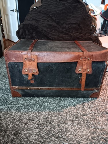 Vintage french travel trunk - french,
