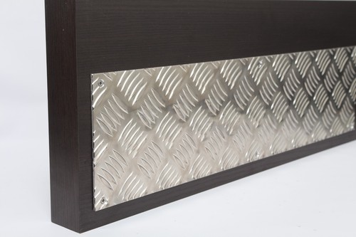 Door kickplate 5mm chequer - door,