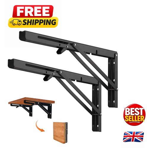 Folding shelf brackets set - shelf,