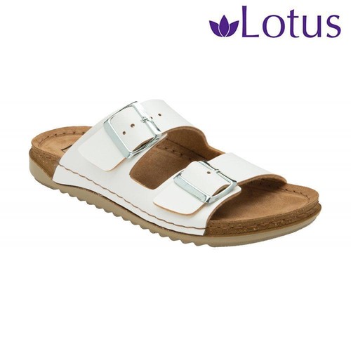 Lotus ladies white sandals - lotus, two