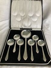 Vintage cutlery soup spoon meal EPNS old usedmetal retro mid century modern age
