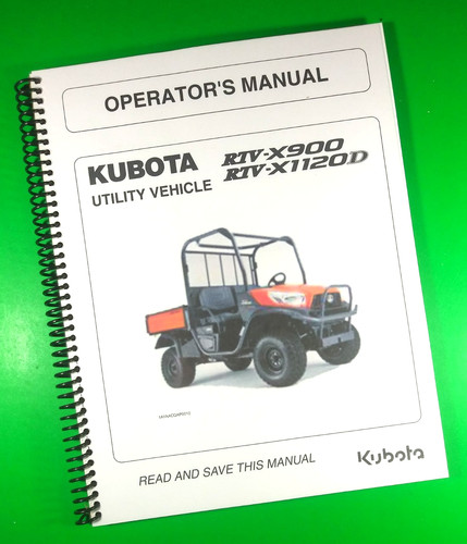 Owners manual for kubota - owners,