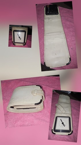 Vintage small leather travel - small,