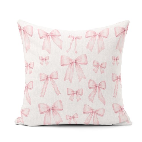 Big pink ribbon bow pattern - big,
