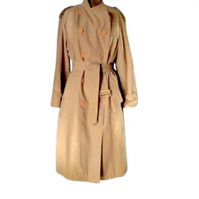 Vintage 1980's trench coat beige Women sm/med 6-8 classic timeless