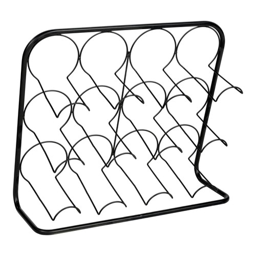 Black metal wine - wine, rack