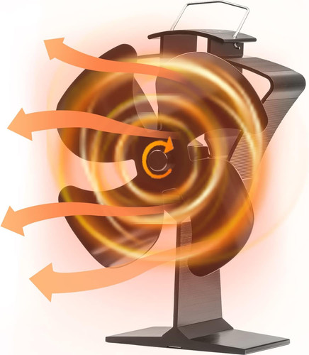 Wood stove fan log burner - log,