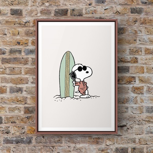 Snoopy art print holiday - a4,