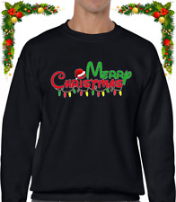 MERRY CHRISTMAS LIGHTS CHRISTMAS JUMPER FUNNY FESTIVE DESIGN SWEATER