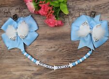 Personalised stunning pram charm in  baby blue girls boys