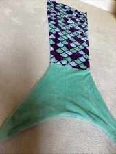mermaid blanket kids green blue and purple