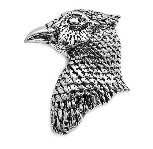 Pheasant head pin - head, badge