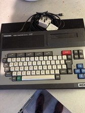Toshiba HX-10 MSX 64 K Joystick + Flight Simulator Game Original Box