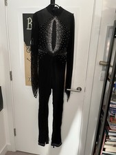 Black Figure Skating Catsuit