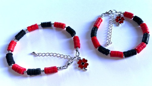 Poppy charm red black - poppy, &
