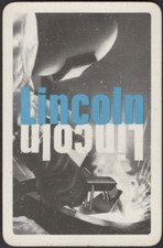  Playing Cards Single Card Old LINCOLN Arc Welder Advertising Art MAN WELDING C