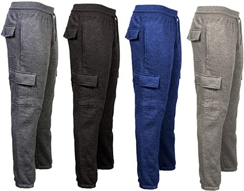 Mens fleece elasticated cargo - mens,