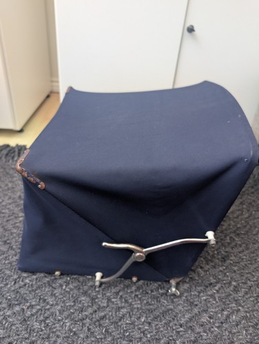 Vintage silver cross navy hood - vintage,