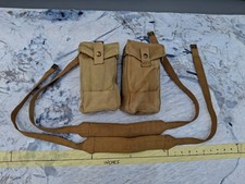 Pair Canadian 37 Pattern Basic Webbing pouch pair and cross braces ZL & T 1943