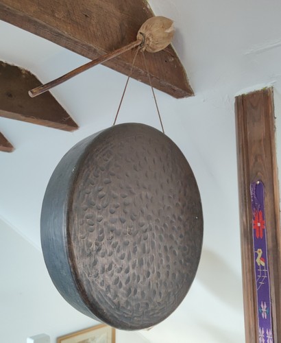 Large brass gong antique - large,