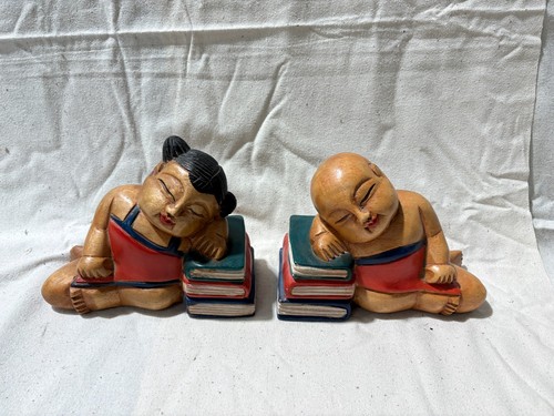 Vintage wooden carved sleeping - wooden,