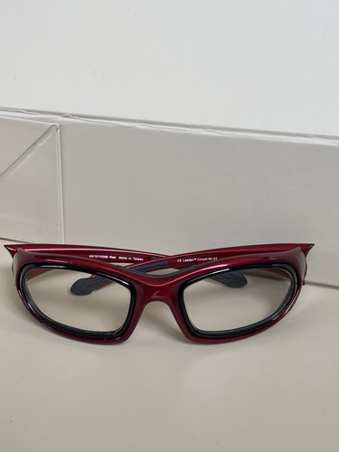 Red sport wrap eyeglasses - red,
