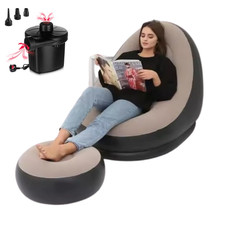 Jilong Inflatable Deluxe Lounger Ottoman Couch Gaming Chair Foot Stool Seat Air