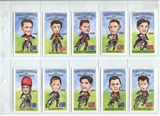 World Champions of the Speedway Track Trade Cards  - Full Set of 16 Cards