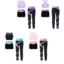 Kids Girls Dance Outfits Crop
