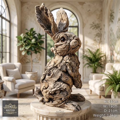 Rabbit wood effect hare resin - wood,