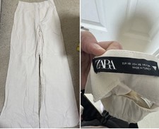Zara White Cream Trousers XS