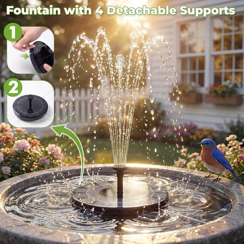 Solar bird bath - solar,
