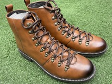 Jack Wills ‘Rugged’ Brown Winter Leather Faux Fur Lined Boots UK 11 EU 46