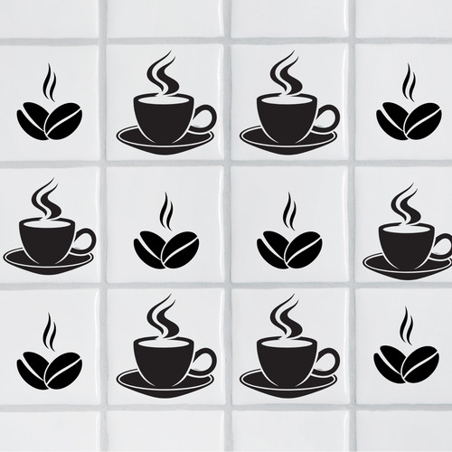 Kitchen tile stickers coffee - kitchen,