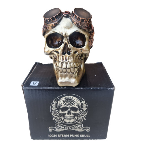 Steampunk skull ornament - steampunk,