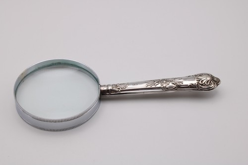 Silver handled magnifying