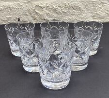 Six Webb Corbett cut glass Prince Charles 3 inch tumblers glasses immaculate