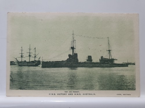 Vintage postcard ship - postcard,, h.m.s