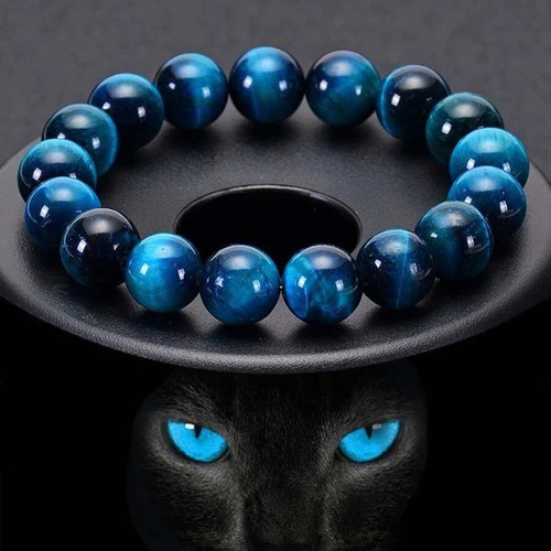 Blue tiger eye bead - tiger,
