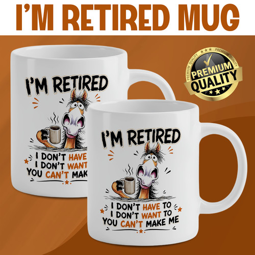 Retired mug funny - mug,